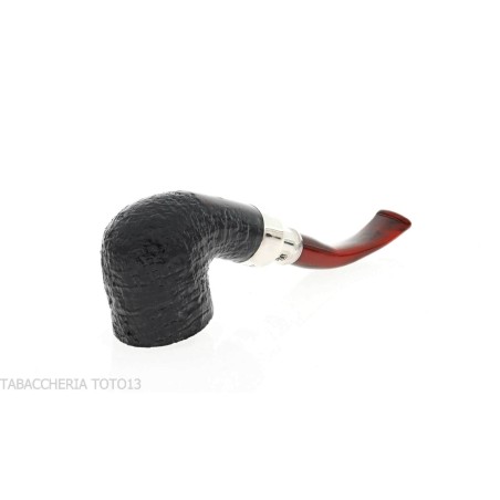 Peterson Newgrange spigot Sandblasted 01 Fishtail Bent Pot - Pipe