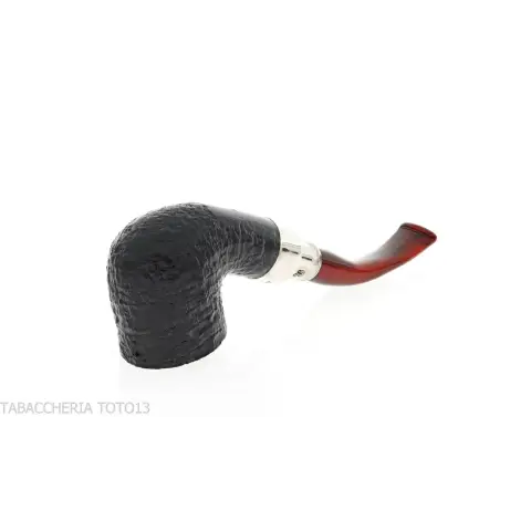 Peterson Newgrange spigot Sandblasted 01 Fishtail Bent Pot - Pipe