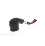 Peterson Newgrange spigot Sandblasted 01 Fishtail Bent Pot - Pipe