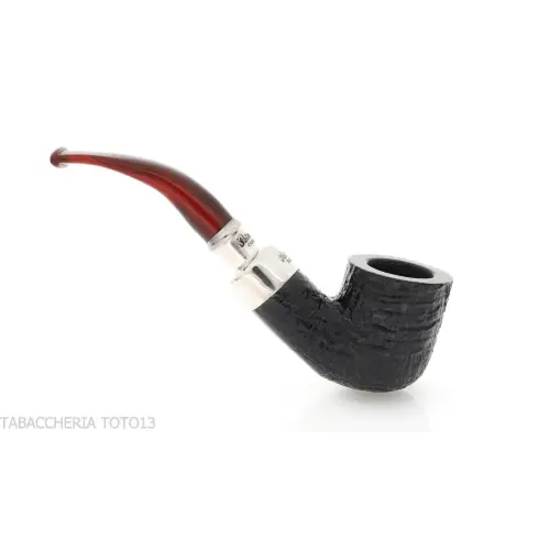 Peterson Newgrange spigot Sandblasted 01 Fishtail Bent Pot - Pipe