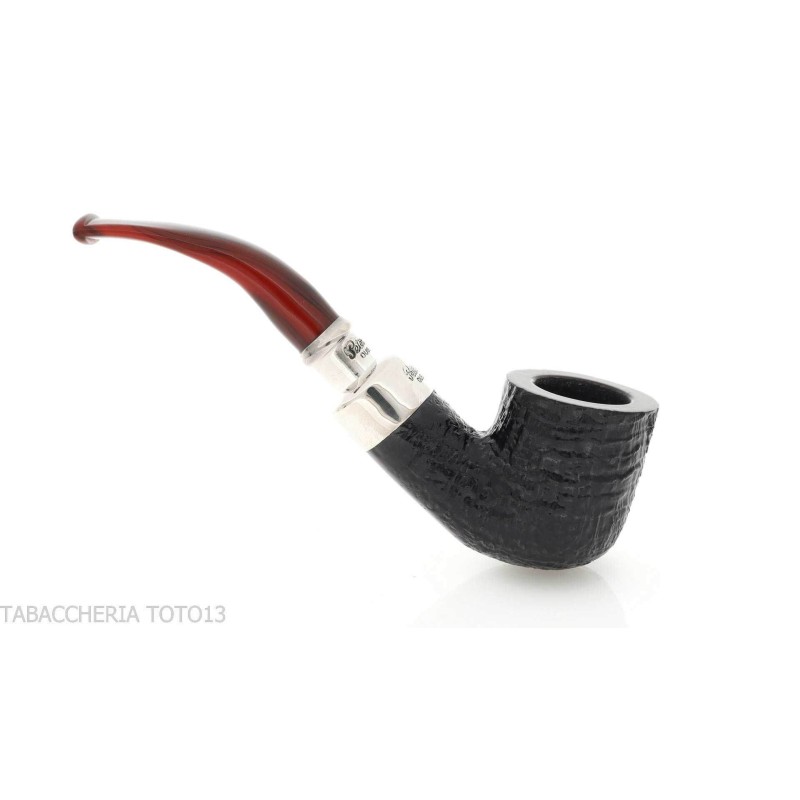 Peterson Newgrange spigot Sandblasted 01 Fishtail Bent Pot - Pipe