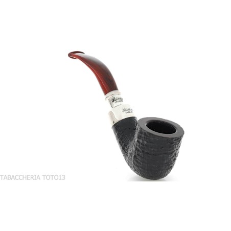 Peterson Newgrange spigot Sandblasted 01 Fishtail Bent Pot - Pipe
