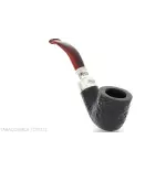 Peterson Newgrange spigot Sandblasted 01 Fishtail Bent Pot - Pipe