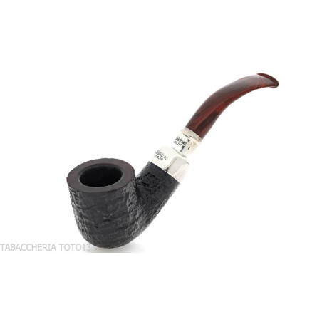 Peterson Newgrange spigot Sandblasted 01 Fishtail Bent Pot - Pipe