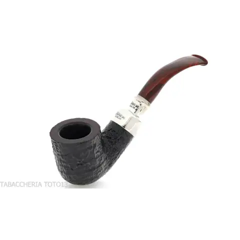 Peterson Newgrange spigot Sandblasted 01 Fishtail Bent Pot - Pipe