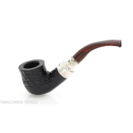 Peterson Newgrange spigot Sandblasted 01 Fishtail Bent Pot - Pipe
