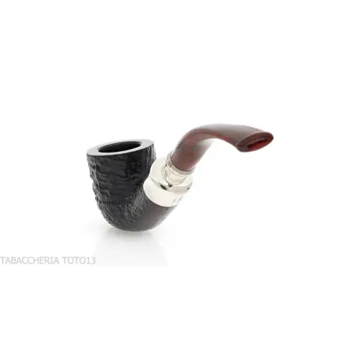 Peterson Newgrange spigot Sandblasted 01 Fishtail Bent Pot - Pipe