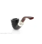 Peterson Newgrange spigot Sandblasted 01 Fishtail Bent Pot - Pipe