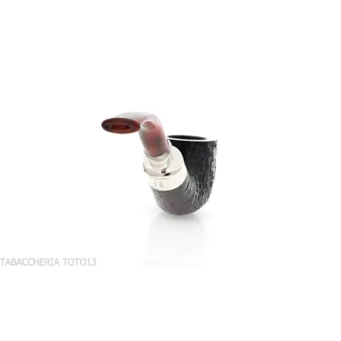 Peterson Newgrange spigot Sandblasted 01 Fishtail Bent Pot - Pipe