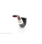 Peterson Newgrange spigot Sandblasted 01 Fishtail Bent Pot - Pipe
