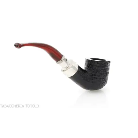 Peterson Newgrange spigot Sandblasted 01 Fishtail Bent Pot - Pipe
