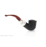 Peterson Newgrange spigot Sandblasted 01 Fishtail Bent Pot - Pipe