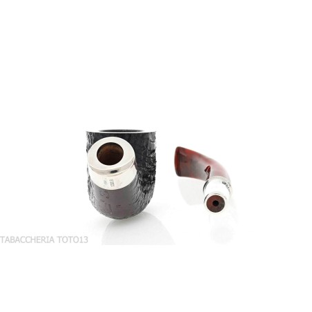 Peterson Newgrange spigot Sandblasted 01 Fishtail Bent Pot - Pipe