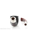 Peterson Newgrange spigot Sandblasted 01 Fishtail Bent Pot - Pipe