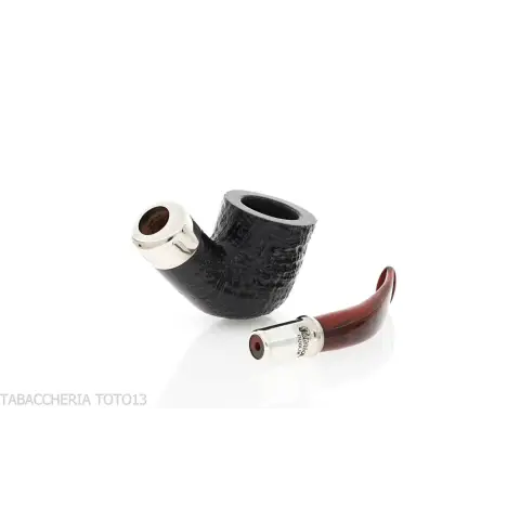Peterson Newgrange spigot Sandblasted 01 Fishtail Bent Pot - Pipe