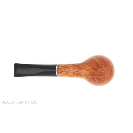 Pipa Apple semicurva in radica naturale lucida - Pipe