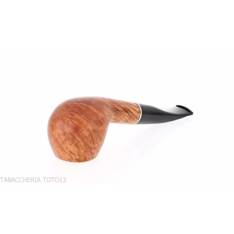 Pipe forme Apple semi-courbée en bruyère naturelle brillante - Pipe Pour le Tabac - Racine naturelle