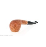 Pipe forme Apple semi-courbée en bruyère naturelle brillante - Pipe Pour le Tabac - Racine naturelle