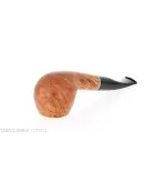 Semi-curved Apple shape pipe in natural shiny briar - Tobacco Pipes - Natural root