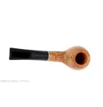 Semi-curved Apple shape pipe in natural shiny briar - Tobacco Pipes - Natural root