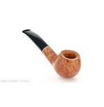 Pipe forme Apple semi-courbée en bruyère naturelle brillante - Pipe Pour le Tabac - Racine naturelle