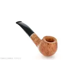 Semi-curved Apple shape pipe in natural shiny briar - Tobacco Pipes - Natural root