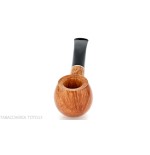 Pipe forme Apple semi-courbée en bruyère naturelle brillante - Pipe Pour le Tabac - Racine naturelle