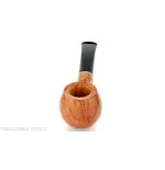 Semi-curved Apple shape pipe in natural shiny briar - Tobacco Pipes - Natural root