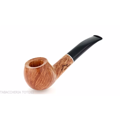 Pipe forme Apple semi-courbée en bruyère naturelle brillante - Pipe Pour le Tabac - Racine naturelle