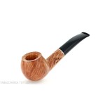 Pipe forme Apple semi-courbée en bruyère naturelle brillante - Pipe Pour le Tabac - Racine naturelle