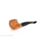 Semi-curved Apple shape pipe in natural shiny briar - Tobacco Pipes - Natural root