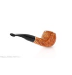 Pipa Apple semicurva in radica naturale lucida - Pipe