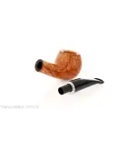 Semi-curved Apple shape pipe in natural shiny briar - Tobacco Pipes - Natural root