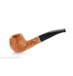 Semi-curved Apple shape pipe in natural shiny briar - Tobacco Pipes - Natural root