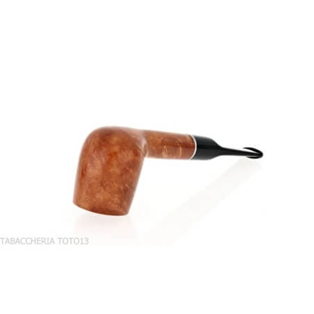 Straight Billiard shaped pipe in natural glossy briar with saddle stem Pipe Milano Milano pipe
