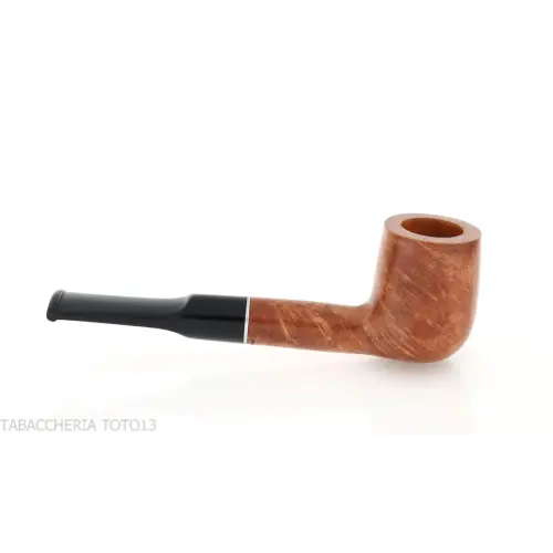 Pipa Billiard dritta in radica naturale lucida bocchino a sella - Pipe