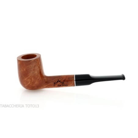 Straight Billiard shaped pipe in natural glossy briar with saddle stem Pipe Milano Milano pipe