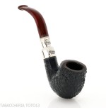 Peterson Newgrange spigot Sandblasted 69 Fishtail Bent Billiard - Pipe