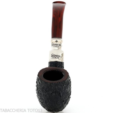 Peterson Newgrange spigot Sandblasted 69 Fishtail Bent Billiard - Pipe