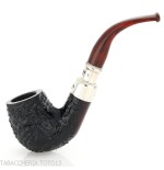 Peterson Newgrange spigot Sandblasted 69 Fishtail Bent Billiard - Pipe
