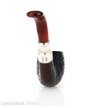 Peterson Newgrange spigot Sandblasted 69 Fishtail Bent Billiard - Pipe