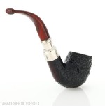 Peterson Newgrange spigot Sandblasted 69 Fishtail Bent Billiard - Pipe