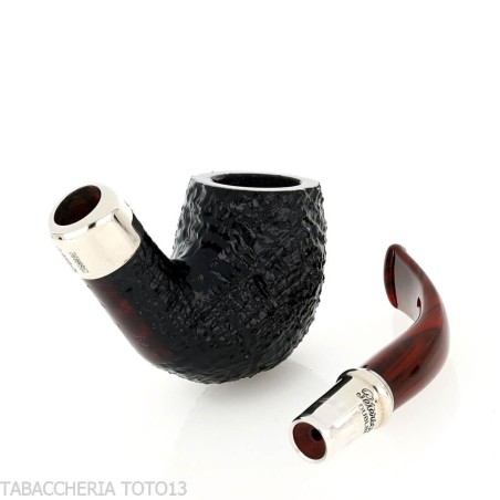 Peterson Newgrange spigot Sandblasted 69 Fishtail Bent Billiard - Pipe