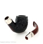 Peterson Newgrange spigot Sandblasted 69 Fishtail Bent Billiard - Pipe