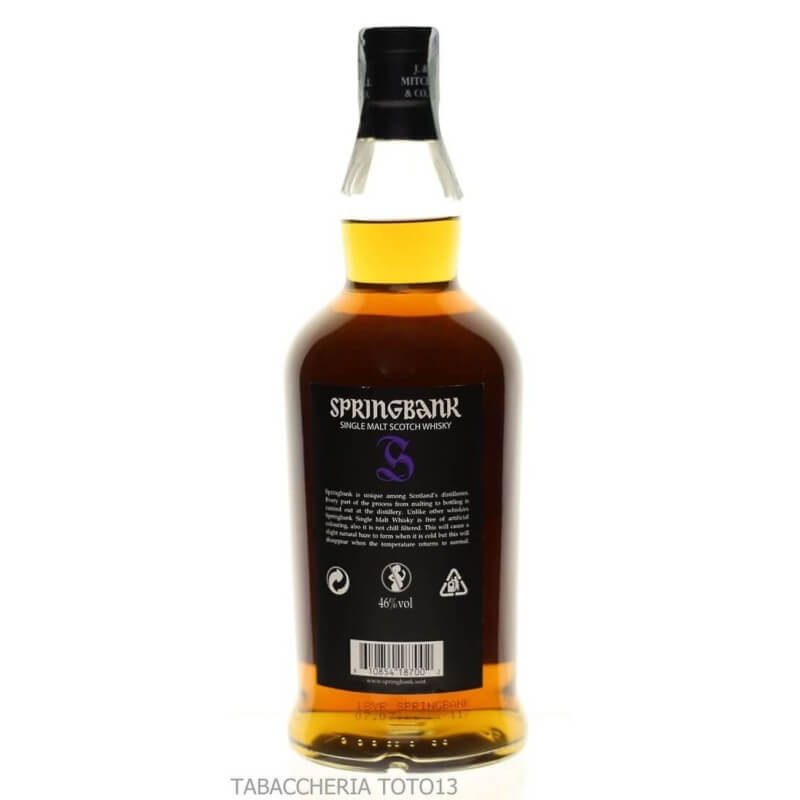 Springbank 18 Y.O. Single Malt Vol.46% Cl.70 - Springbank Distillery