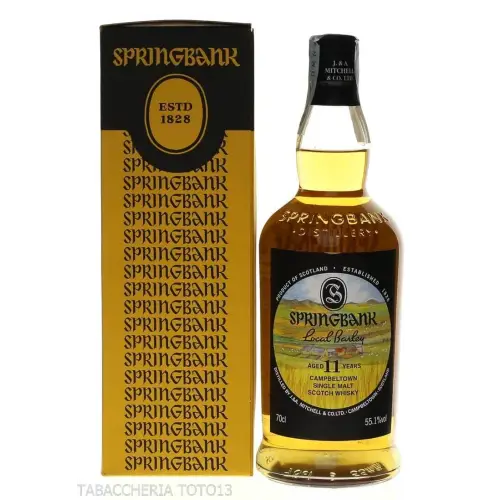 Springbank local barley 11 Y.O. Single Malt Vol. 55,1% Cl.70 - Spiritueux - Malt biologique, Orge