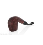 Curved Billiard shaped pipe in rusticated briar - Tobacco Pipes - Natural root
