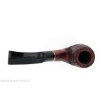 Curved Billiard shaped pipe in rusticated briar - Tobacco Pipes - Natural root