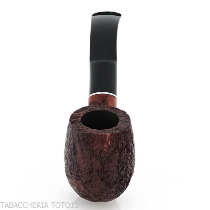 Pipa Billiard curva in radica rusticata - Pipe Milano