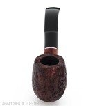 Curved Billiard shaped pipe in rusticated briar - Tobacco Pipes - Natural root